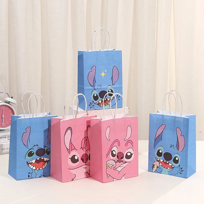 6 Peças Sacolas de Papel para Festas, Decoração de Festa Sacolas de presente Lilo & Stitch