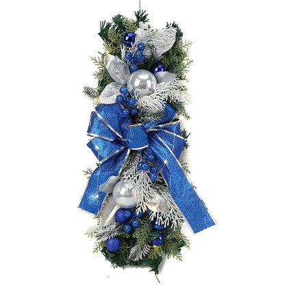 Guirlanda de Natal de vime dourado com luzes LED