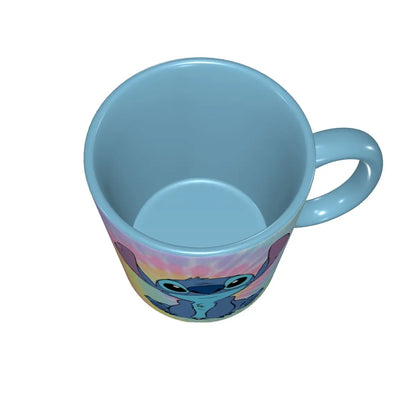 Caneca Lilo & Stitch Caneca de cerâmica floral (decalque através da alça), 590 ml