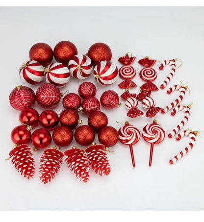 Bola de natal 36 peças enfeites de bola de Natal em formato especial, decoração de festa