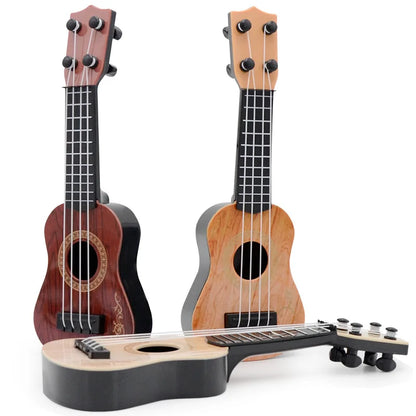 Decorações de instrumentos musicais Mini Guitarra 4 Cordas