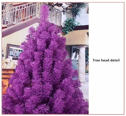 Árvore de Natal roxo premium de 5 metros, árvore de Natal artificial de PVC, (roxo, 5 Metros)