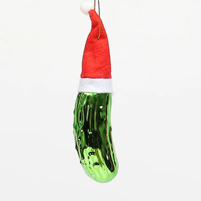 Pepino natalino decorativo 1 peça enfeites de natal em formato picles, decoração natalina