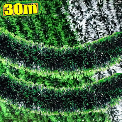 Guirlanda de Natal 2/4/10/30 metros Verde Profundo/Comprido de enfeite de árvore Natal