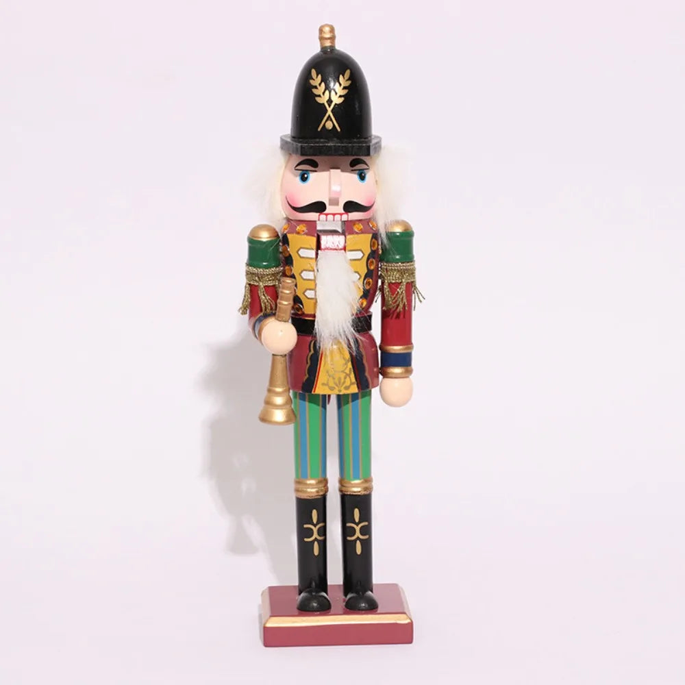 Quebra-Nozes Natal, Boneca Soldado Tradicional de Madeira Pintada, 30cm e Decorações