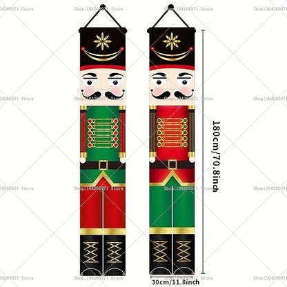 Pingente Quebra-Nozes Banner de natal decoração natalina porta grande 180cm top