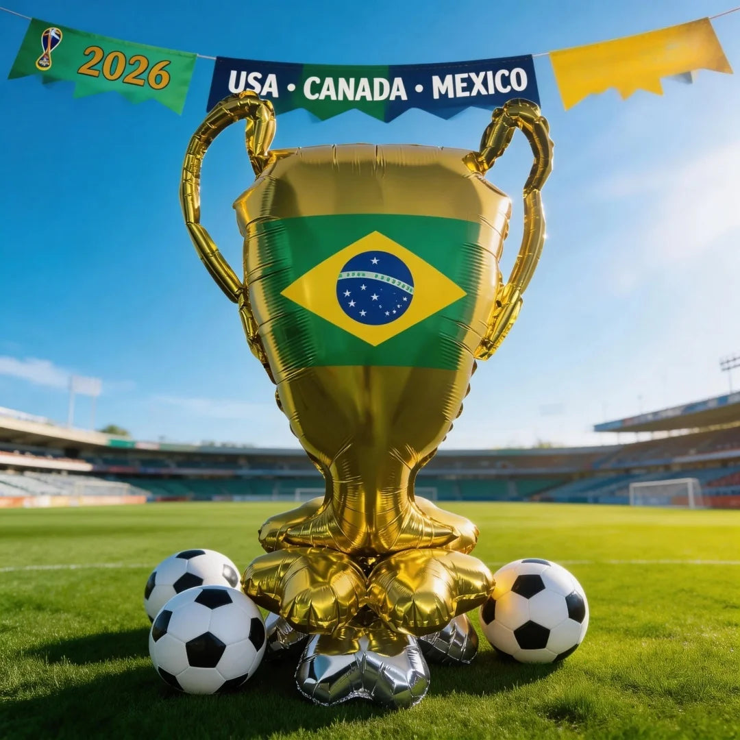 Balões Copa do Mundo 4 peças balões de futebol autônomos para decorações festa, balão