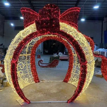 Bola de Natal  Shopping Grande LED Exterior Metal Decorativa Arco decorativo de Natal 3m