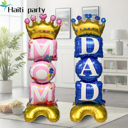 Balão Dia das Mães e Pai Balões metalizados para o aniversário do papai, balões decoração