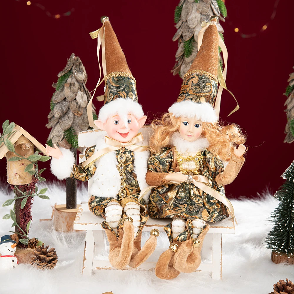 Bonecos de Elfo de Natal, 45cm Macios e Adoráveis enfeites Árvore de Natal Elfos Árvore Natal