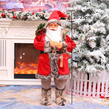 Papai Noel Grande Estatueta de Papai Noel Boneco de Papai Noel Estátua Ornamento Figura