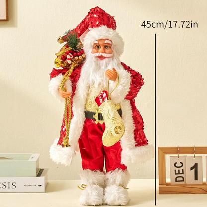 Enfeite Papai Noel Natal Estatuetas de Papai Noel | Figura de Natal de Papai Noel em pé
