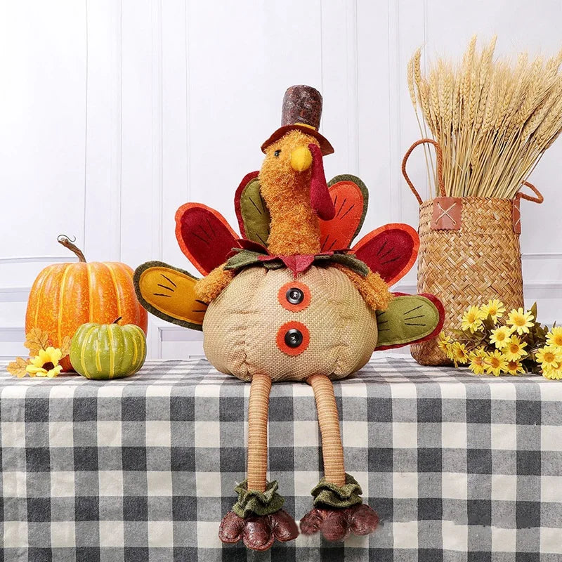 Decoração festa junina bonecos de pelúcia de peru de Ação de Graças de 32 polegadas