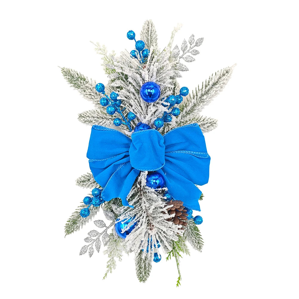 Guirlanda de Natal artificial pré-iluminada 1 unidades, lágrima de Natal sem fio com pinha