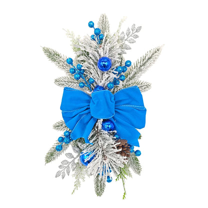 Guirlanda de Natal artificial pré-iluminada 1 unidades, lágrima de Natal sem fio com pinha