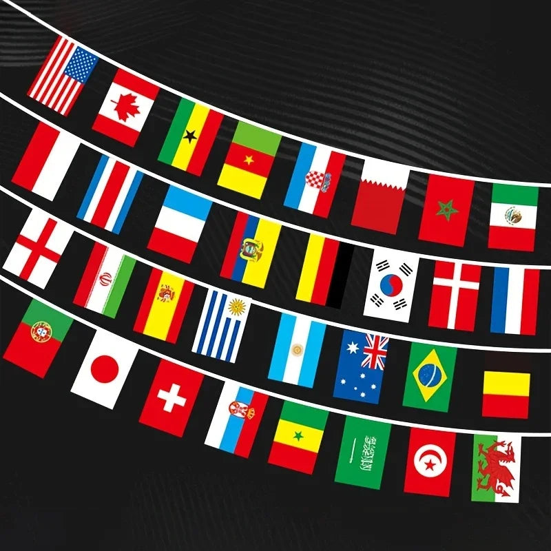 Bandeira de corda de 32 países bandeira internacional bandeira Copa do Mundo