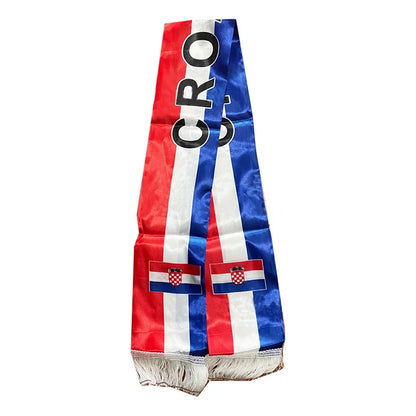 Cachecol de futebol da Copa do Mundo, presente íntimo lenço de futebol para exterior