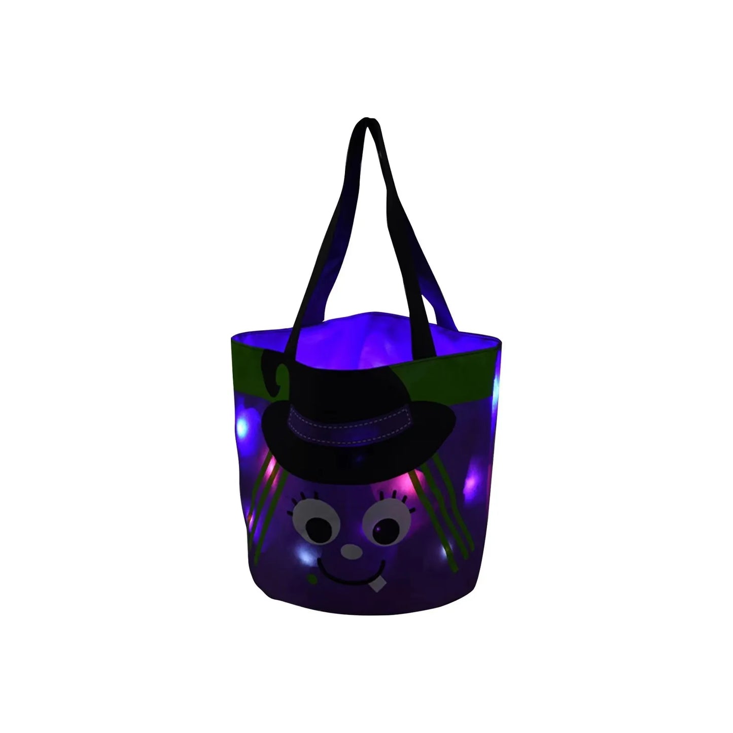Cesta Dobrável Halloween 1 peças de luz de LED, sacos de doces ou travessuras Halloween