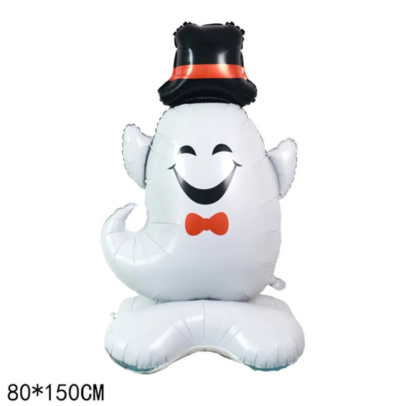 Balões grandes Halloween, conjunto independente balões grandes alumínio, abóbora