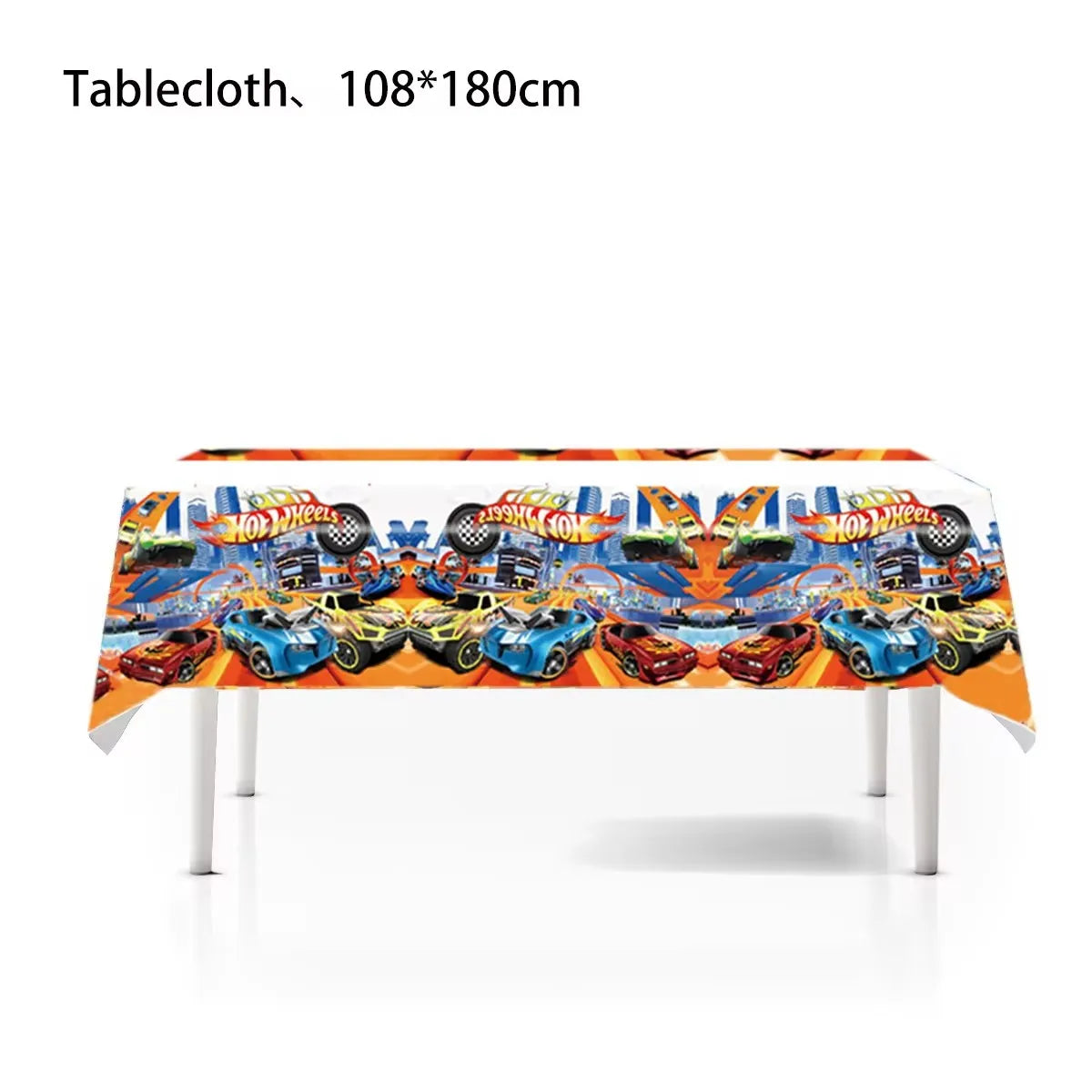 Kit Festa Hot Wheels Conjunto de decoração para festa de aniversário com toalha de mesa