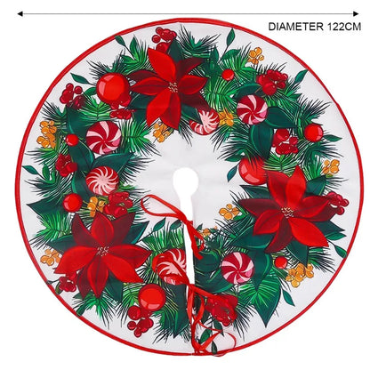 Saia para árvore de Natal, 75 até 122 cm, boneco de neve, rena, floco de neve, saia clássica