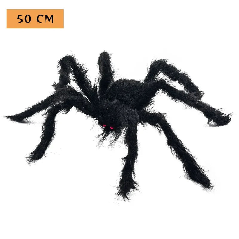 Aranha Preto Peludo Halloween Aranha, 1.5 Metro Preta, Macia, Peluda, Assustadora Ar Livre