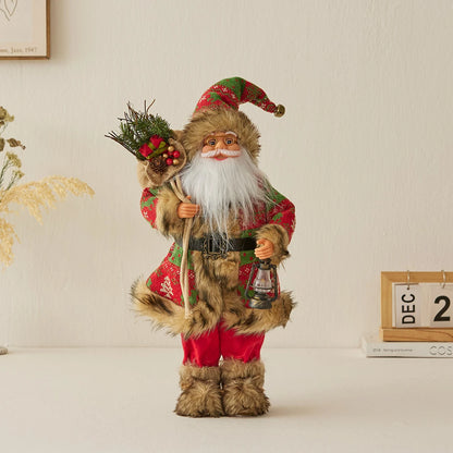 Boneco de Papai Noel - Decoração mesa Natal, estatuetas de Papai Noel, em pé, Papai Noel