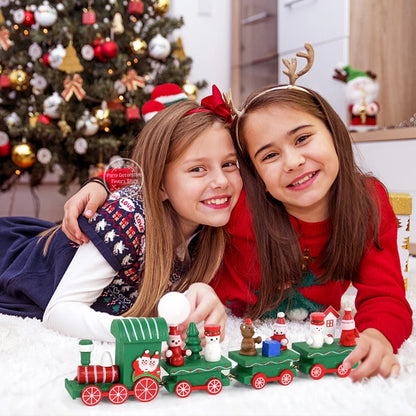 Trenzinho de Natal de Madeira Enfeite Decorativo de Mesa Mdf 25cm