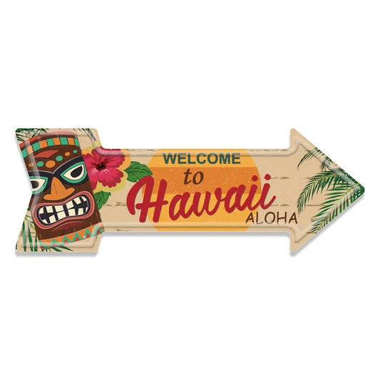 Decoração de placa havaiana Seta 45cm