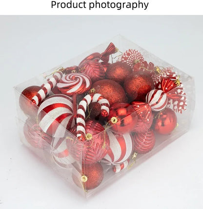 Bola de natal 36 peças enfeites de bola de Natal em formato especial, decoração de festa