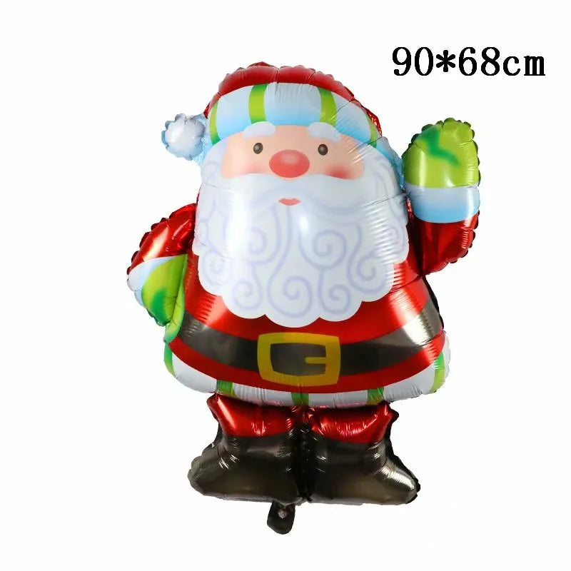 1 Mini Balão Metalizado Papai Noel Enfeites Natalinos Feliz Natal Centro Mesa 32cm