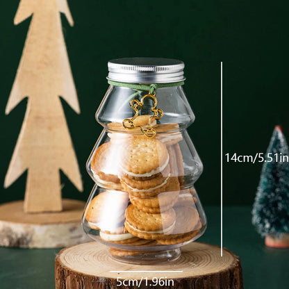 Pote ou Garrafa Plástica em Formato de Árvore de Natal 5cm/1,96 pol. * 14cm/5,51 pol. ( 100%)