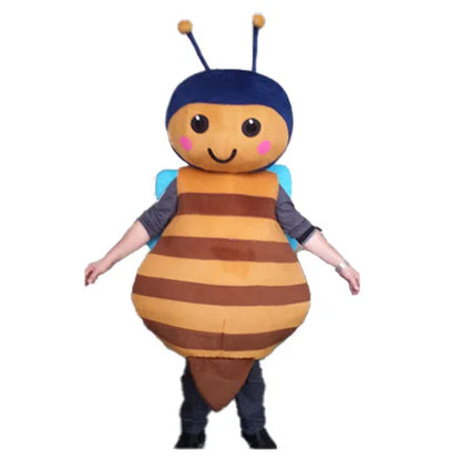 Fantasia de mascote abelha inteligente tamanho adulto para homens e mulheres cabeça