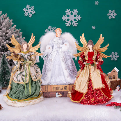 Anjo Enfeite Decoração De luxo Arvore de Natal 42 cm Arvore de Natal