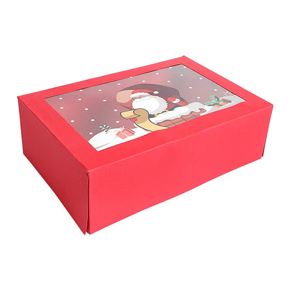 Caixa Pacote 1 Caixas de Biscoito de Natal Janela, Caixas de Presente de Papel Vermelho