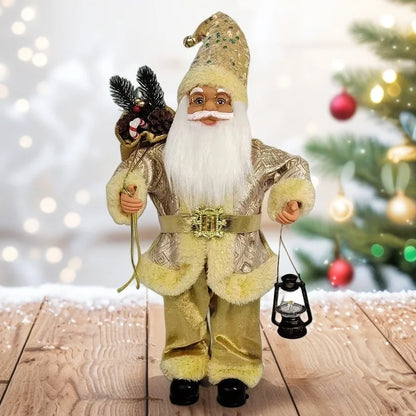 Decoração Natal Papai Noel Papai Noel de 34CM*20CM em pé estátua Papai Noel coleção