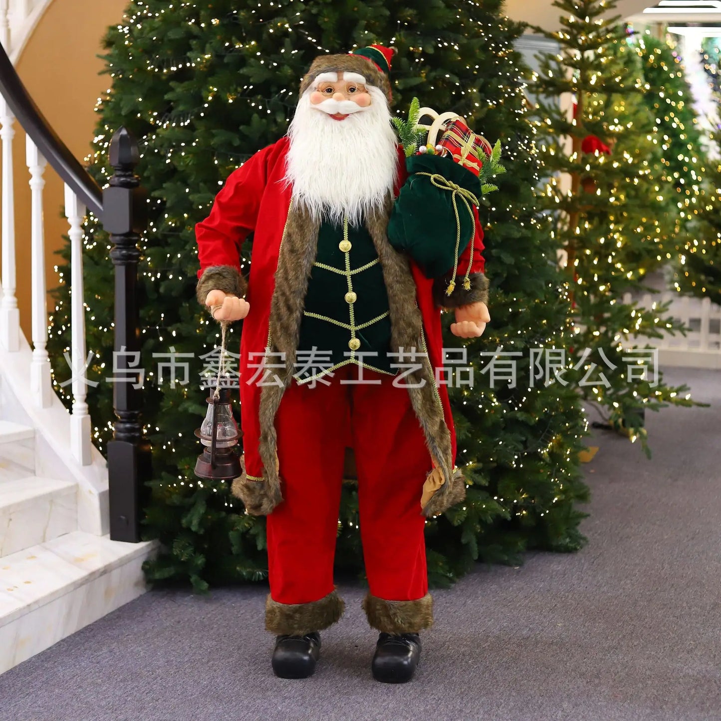Papai Noel Dançante Animado Tamanho Real De 6' Shopping, Papai Noel Dançante Enfeites
