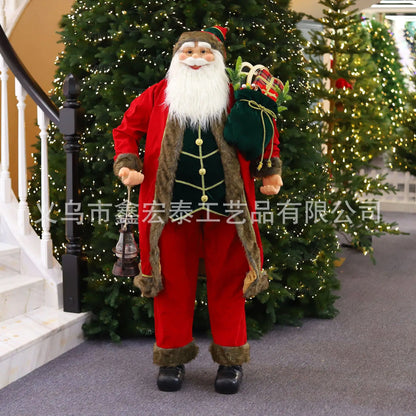 Papai Noel Dançante Animado Tamanho Real De 6' Shopping, Papai Noel Dançante Enfeites