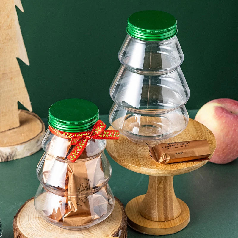 Pote ou Garrafa Plástica em Formato de Árvore de Natal 5cm/1,96 pol. * 14cm/5,51 pol. ( 100%)