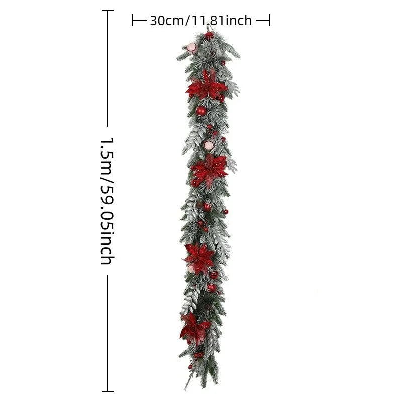 Guirlanda de Natal artificial Corona Natal Artificial 60 cm Vermelho