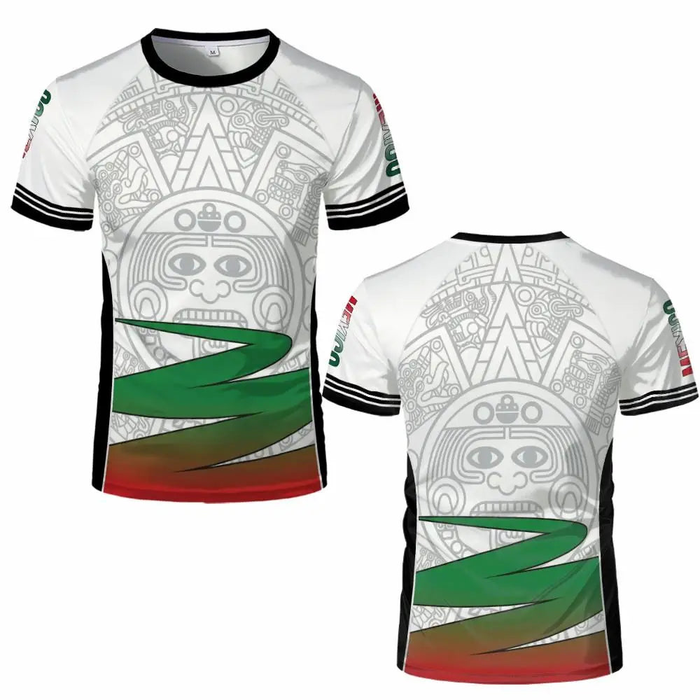 Camiseta personalizada do México, camisetas personalizadas com a bandeira mexicana