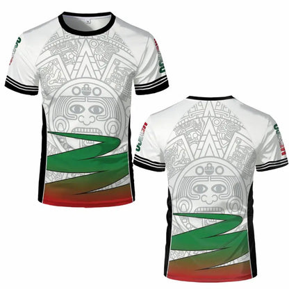 Camiseta personalizada do México, camisetas personalizadas com a bandeira mexicana