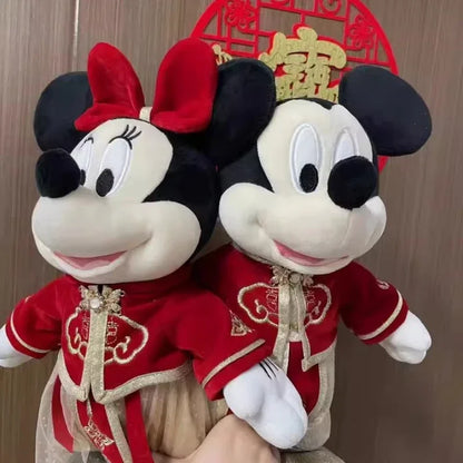 Boneco Mickey e Minnie Pelúcia Macio Disney - Pelúcia Mickey Disneylândia 36cm/24cm
