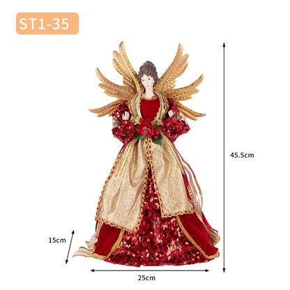 Anjo Enfeite Decoração De luxo Arvore de Natal 42 cm Arvore de Natal