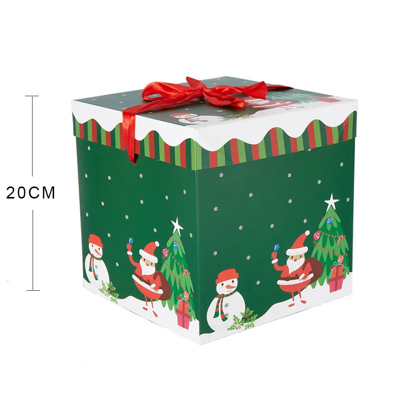 Caixas Natal Lindas 3 Caixas de Presente de Natal com Tampa e Caixas de Natal