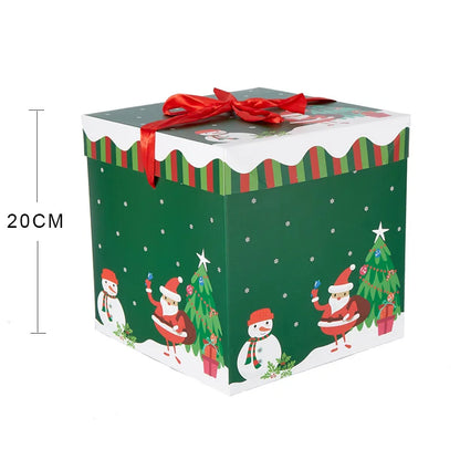 Caixas Natal Lindas 3 Caixas de Presente de Natal com Tampa e Caixas de Natal