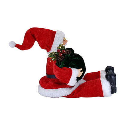 Boneco Papai Noel Casaco 30cm Enfeite Natalino Luxo Decoração Premium