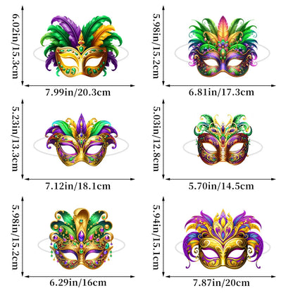 Máscara De Decoração De Festa de Papel Temática De Carnaval De Carnaval 24 peças