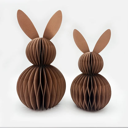 Coelho da Páscoa de Papel Decoração de Páscoa, Conjunto de 2 Peças de Centro de Mesa