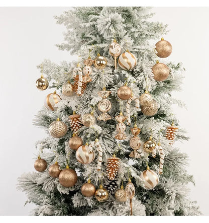 Bola de natal 36 peças enfeites de bola de Natal em formato especial, decoração de festa